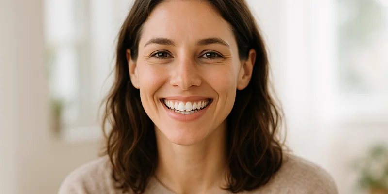 broken tooth — a person smiling