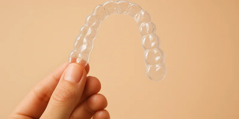 dentist miami beach, a clear aligner tray close-up