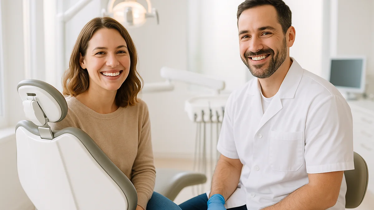 invisalign cost miami beach, smiling patient at the dental office