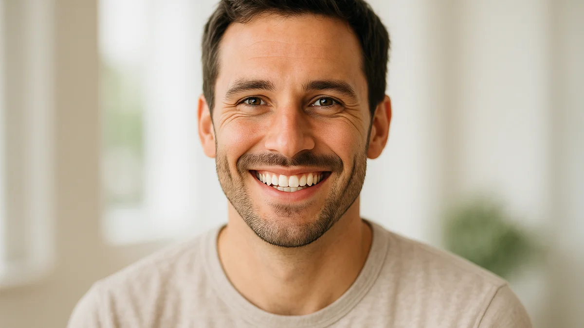 Porcelain Veneers — a person with a healthy, natural-looking smile