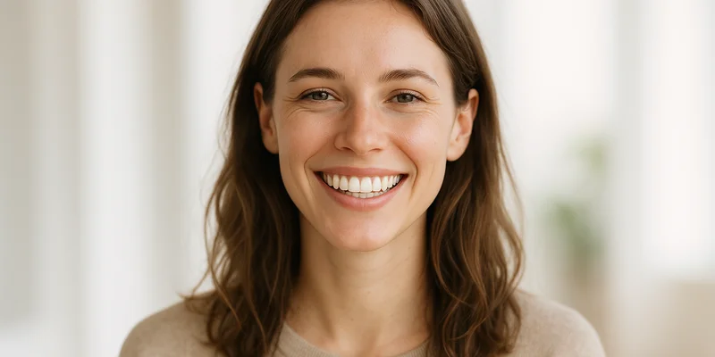 a person smiling, showing a bright, even smile — lifestyle photo